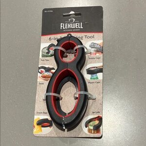 6-in-1 Black and Red Kitchen Tool